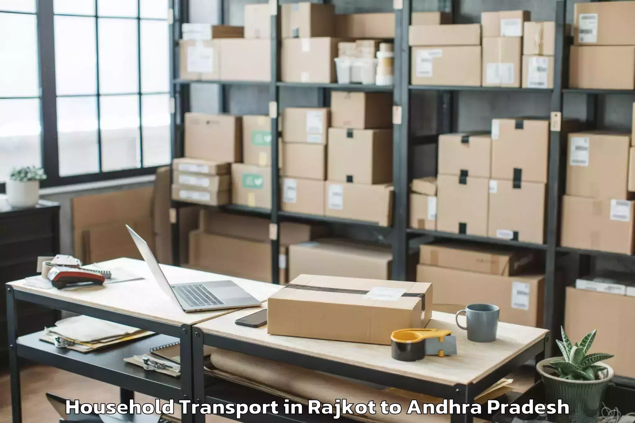 Easy Rajkot to Koruprolu Household Transport Booking